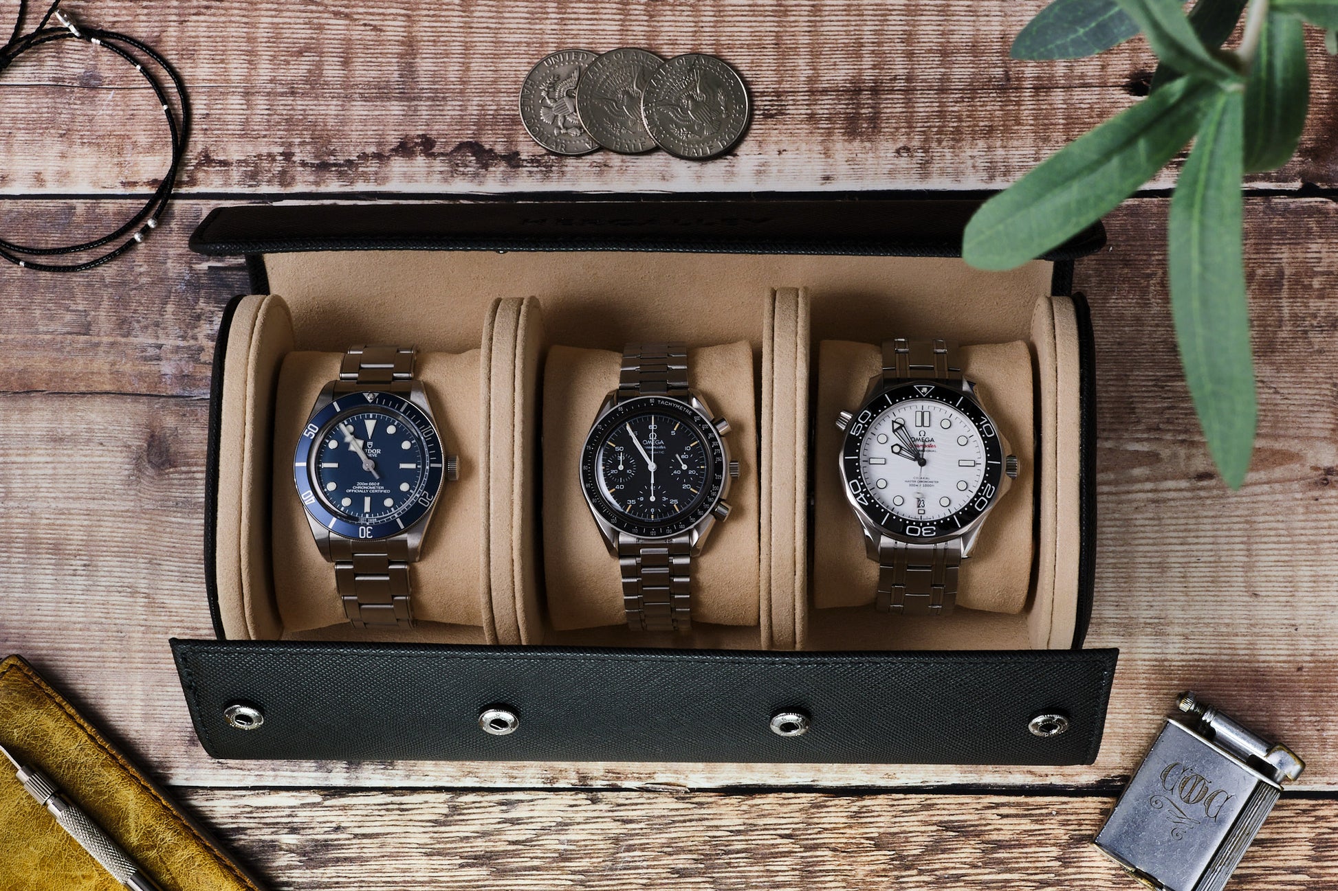 Black Saffiano Watch Roll - Three Watches – WATCH ESSENTIA